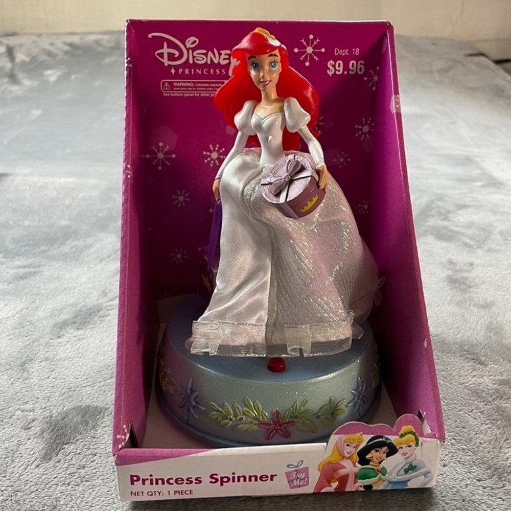 Disney Princess Ariel Spinner Musical Christmas Figure Gemmy 2007 Little Mermaid
